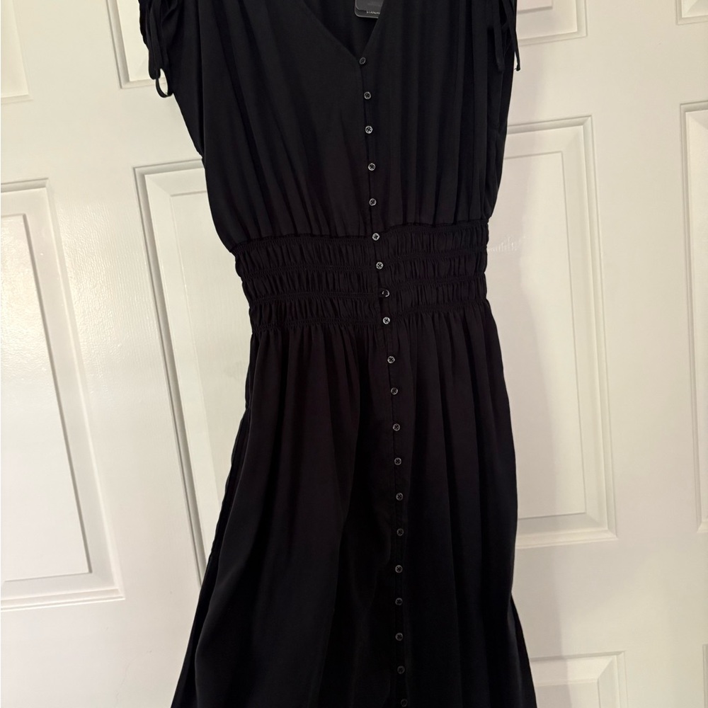 Levi's Black Midi Dress with Button Detail